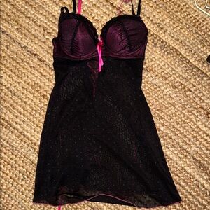 Chic‎ Black and Purple Chemise